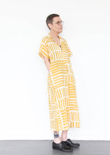 Narrow Kite Dress - Print Gold