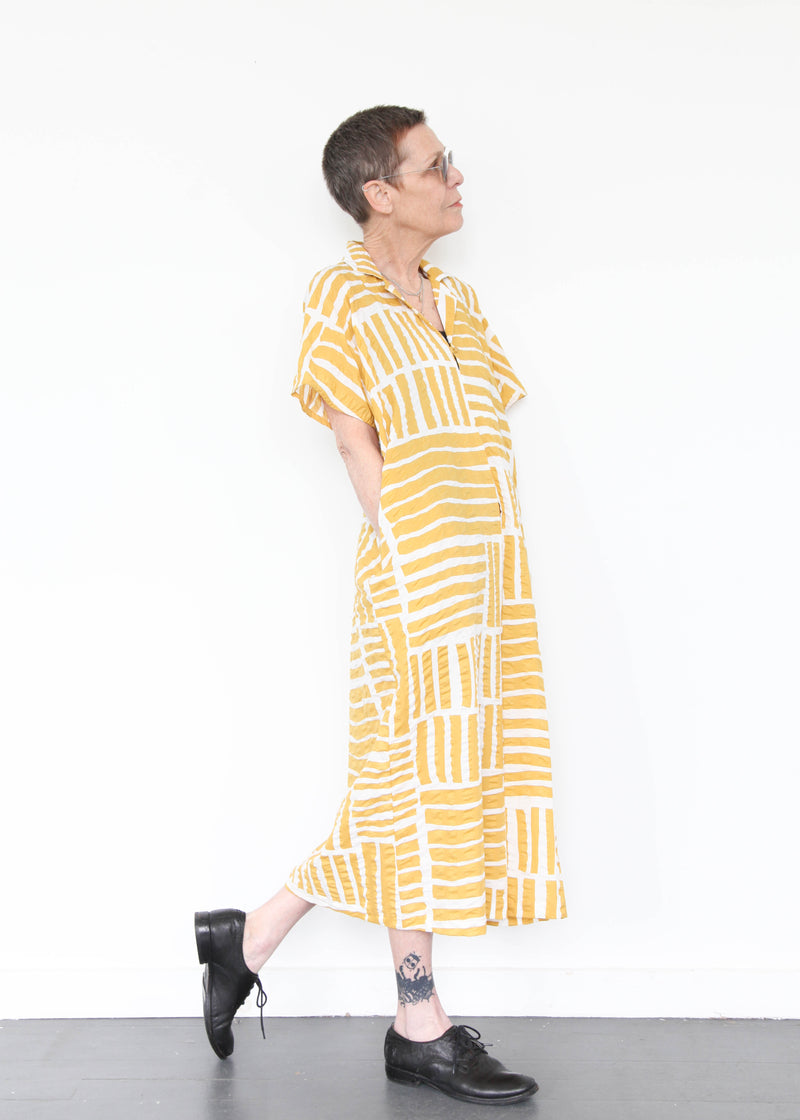 Narrow Kite Dress - Print Gold
