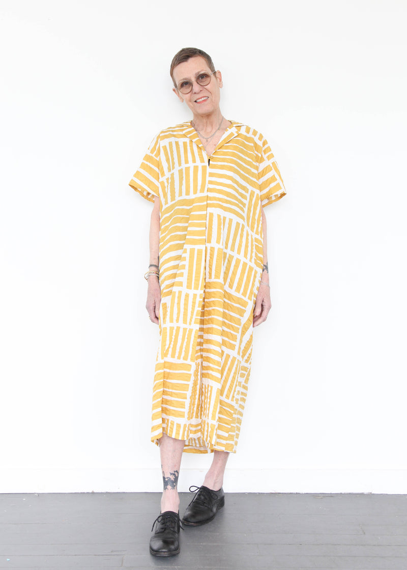 Narrow Kite Dress - Print Gold