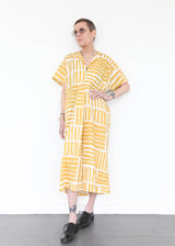 Narrow Kite Dress - Print Gold