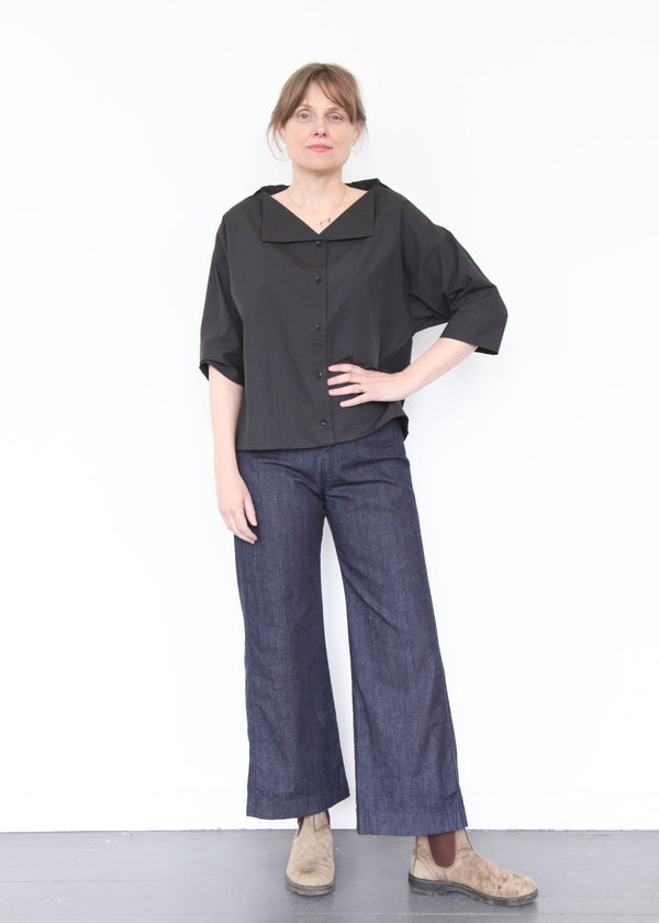 Sailor Collar Top - Black
