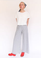 Long Full Pant - Cream Stripe Seersucker