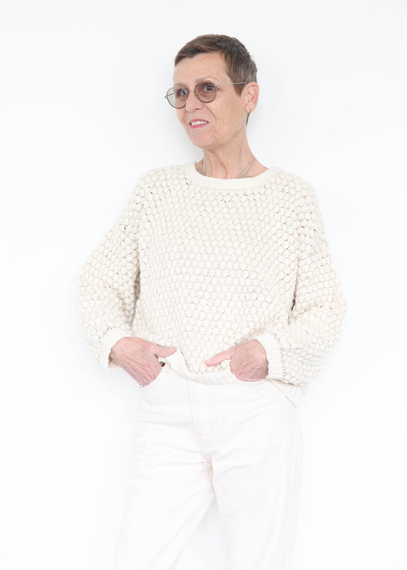 Textured Pullover - Bone