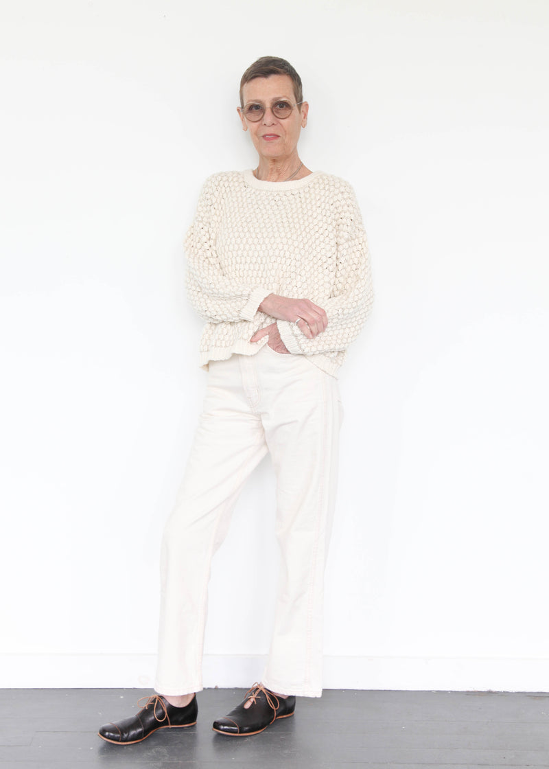 Textured Pullover - Bone