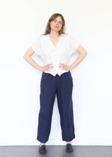S/S V-Neck Shirt - Cream