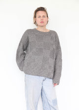 Hand-Knit Plait Pull Over - Gris