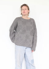 Hand-Knit Plait Pull Over - Gris