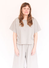 Short Sleeve Crop Crew - Nebbia