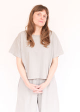 Short Sleeve Crop Crew - Nebbia