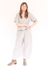 Short Sleeve Crop Crew - Nebbia