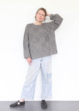 Hand-Knit Plait Pull Over - Gris