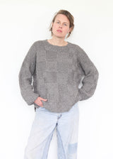 Hand-Knit Plait Pull Over - Gris