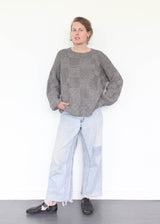 Hand-Knit Plait Pull Over - Gris