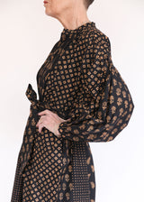 Popover Dress - Ditsy Block Print