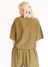 Cropped Shirt - Dark Olive