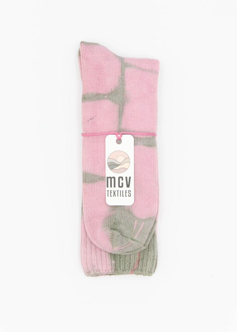 Naturally Dyed Tie Dye Crew Socks