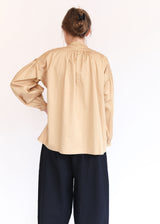 Peasant Blouse - Antique Gold Sateen