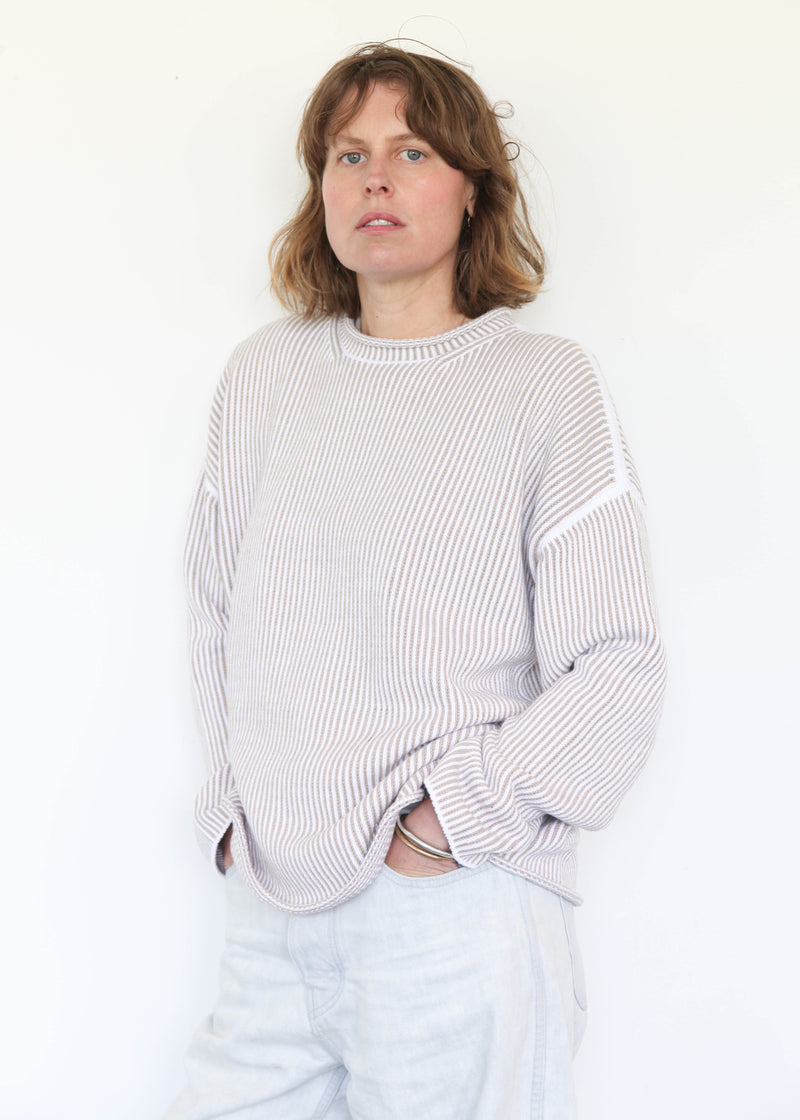 Linea Rollneck - White/Sisal