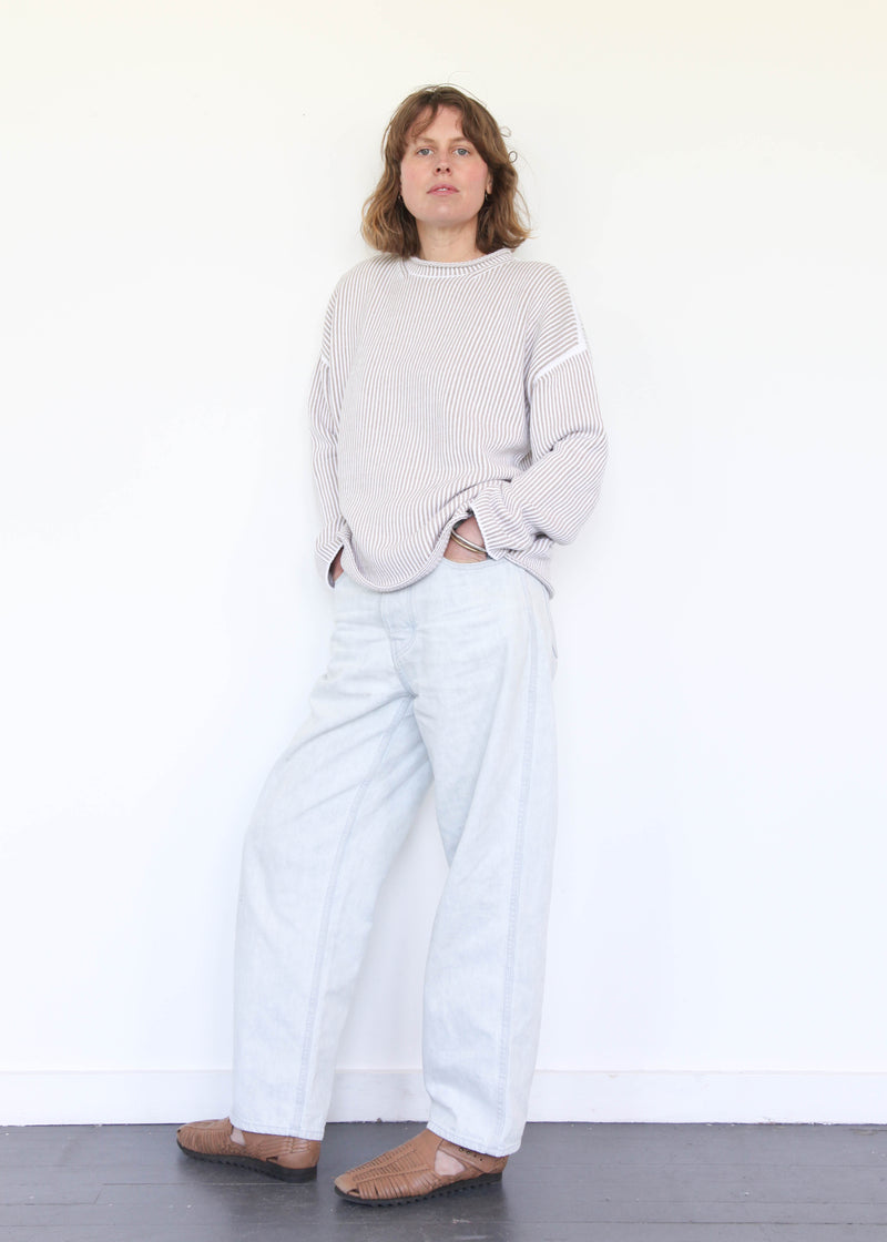 Linea Rollneck - White/Sisal