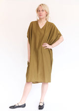 Draped Dress - Dark Olive
