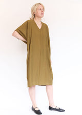 Draped Dress - Dark Olive