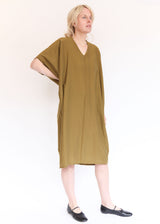 Draped Dress - Dark Olive