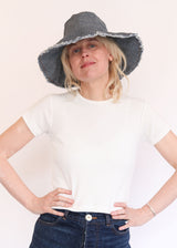 Sun Hat - Railroad Stripe Denim