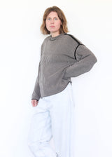 Linea Rollneck - Black Melange/Sisal