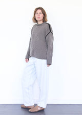 Linea Rollneck - Black Melange/Sisal