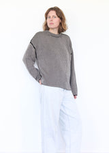 Linea Rollneck - Black Melange/Sisal