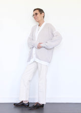 Linea Cardigan - White/Sisal OS