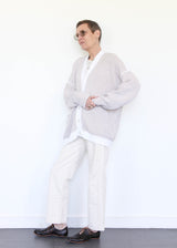 Linea Cardigan - White/Sisal OS