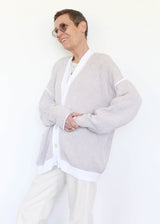 Linea Cardigan - White/Sisal OS