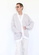 Linea Cardigan - White/Sisal OS