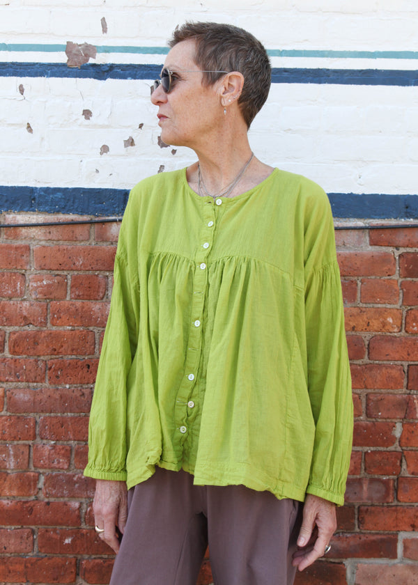 Puffy Blouse - Lime