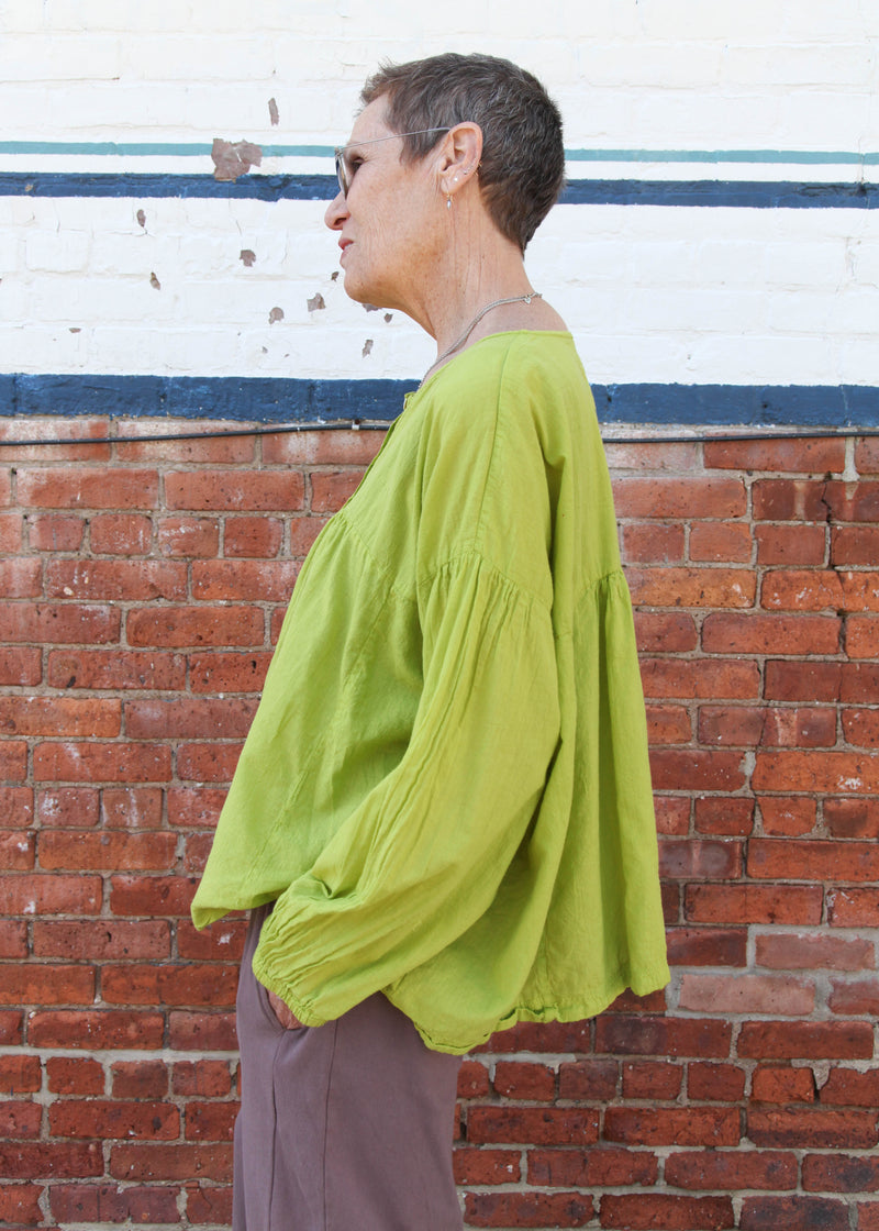 Puffy Blouse - Lime