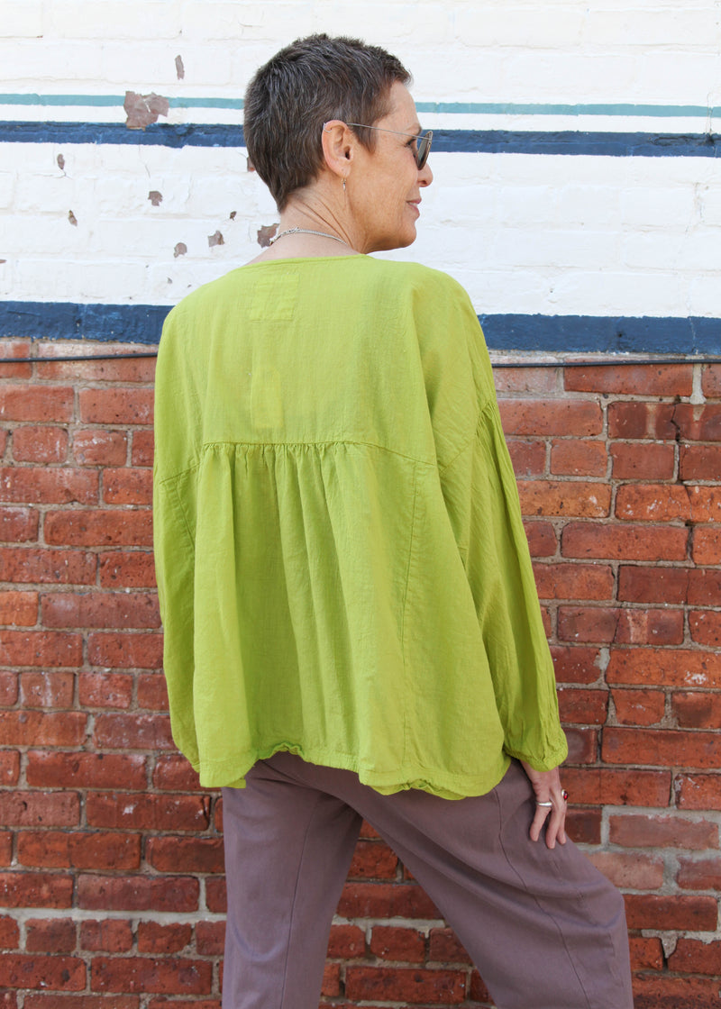 Puffy Blouse - Lime