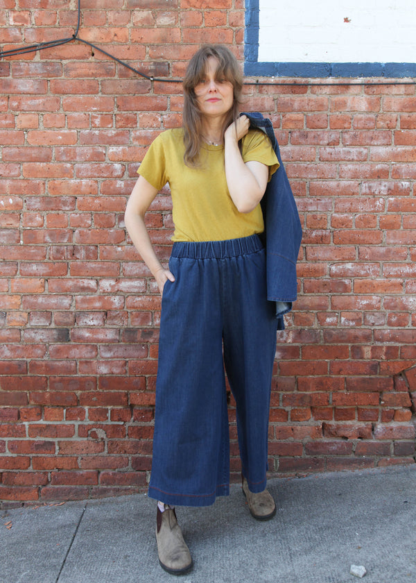 Evora-Leigh Pant - Mid Blue