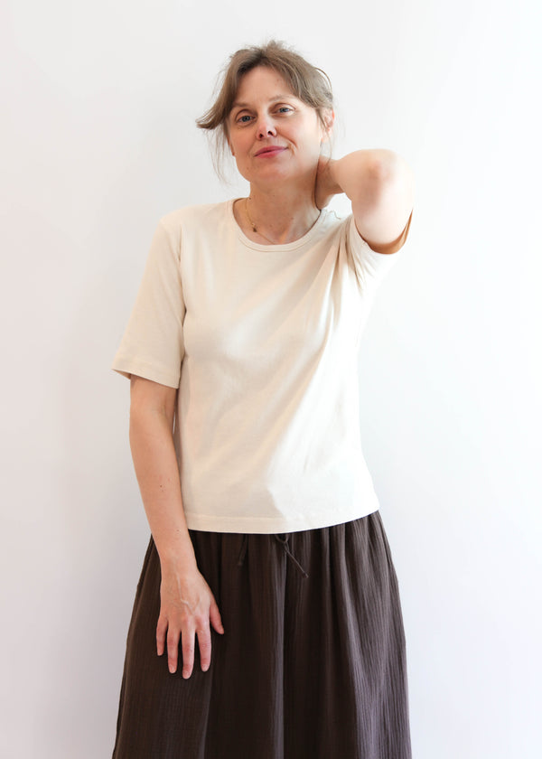 Rib Tee - Natural