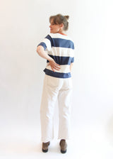 Bay-Sue Top - Midnight and White Bold Stripe