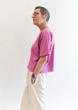 S/S Crop V-Neck