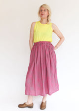 Gingham Check Skirt - Pink