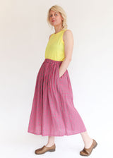 Gingham Check Skirt - Pink