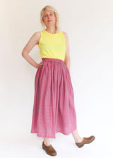 Gingham Check Skirt - Pink