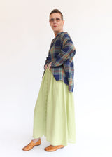 French Linen Skirt - Pistachio