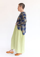 French Linen Skirt - Pistachio