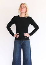 Rib Pullover - Black