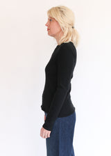 Rib Pullover - Black