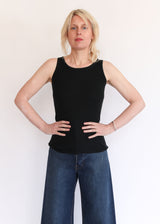 Rib Tank Top - Black