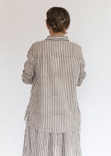 Button Shirt - Brown Stripe
